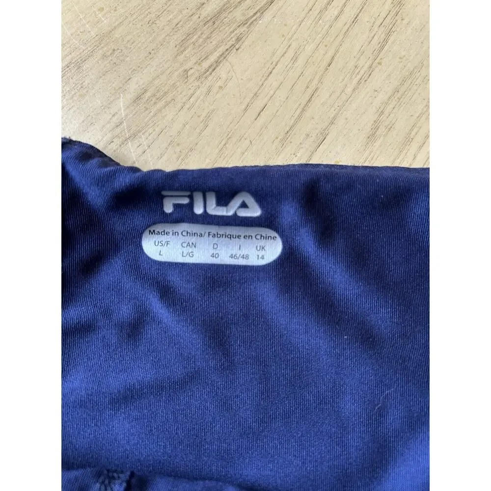 Fila Pleated Tennis Skorts L Golf Mini Skirt Blue/green Activewear Pickleball